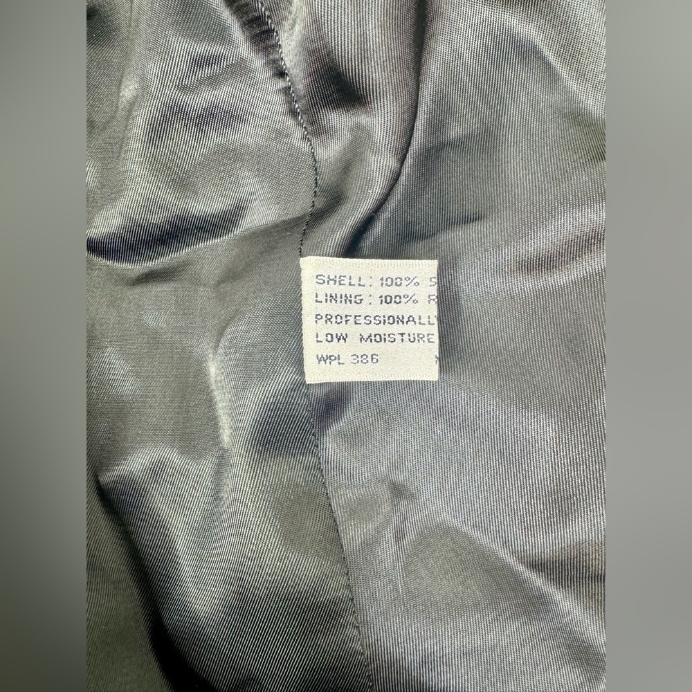 Haggar Mens Sport Coat Two Button Gray Nailshead Glen Checked Silk 44L - Picture 11 of 13